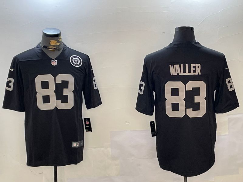 Men Oakland Raiders #83 Waller Black Second generation 2024 Nike Limited NFL Jersey style 2->oakland raiders->NFL Jersey